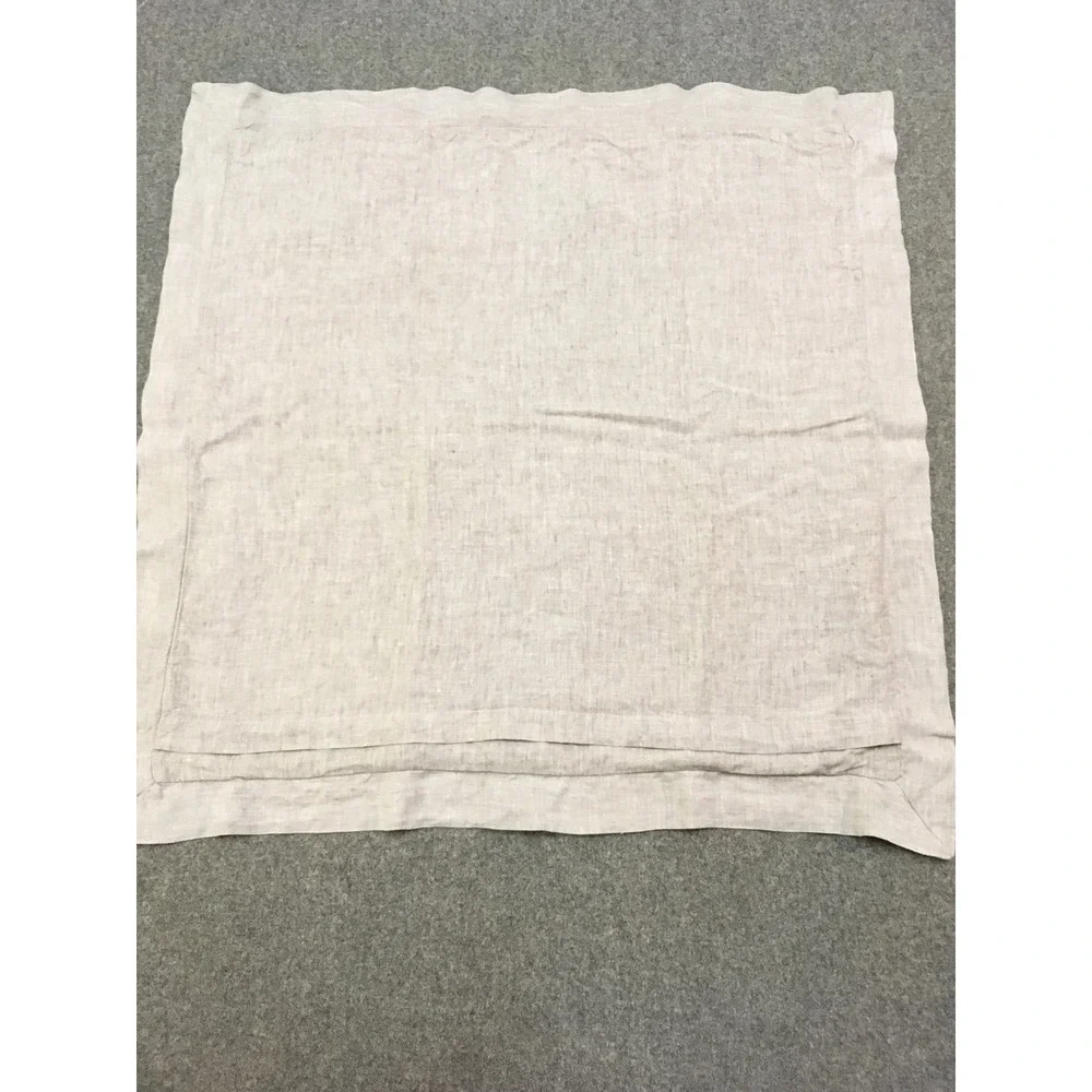 RH Restoration Hardware Palmette Euro Sham 25x25 Gray Embroidered Linen 2 pc